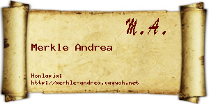 Merkle Andrea névjegykártya
